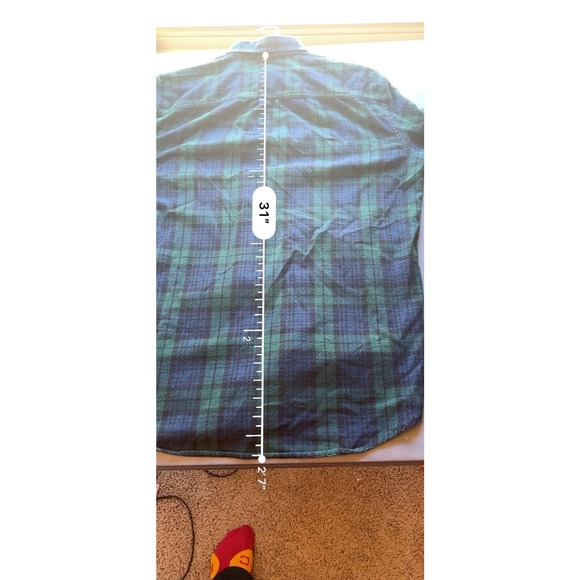 L.L. Bean Plaid Flannel‎ Shirt - Mens Medium - Picture 6 of 7